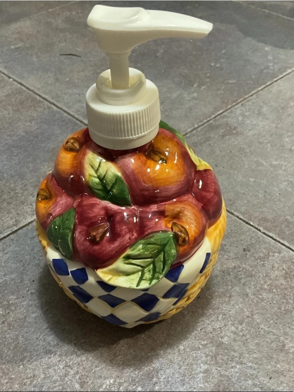 Ceramic Fruit Soap Dispenser - Red & Green